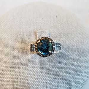 10K Blue Topaz Ring